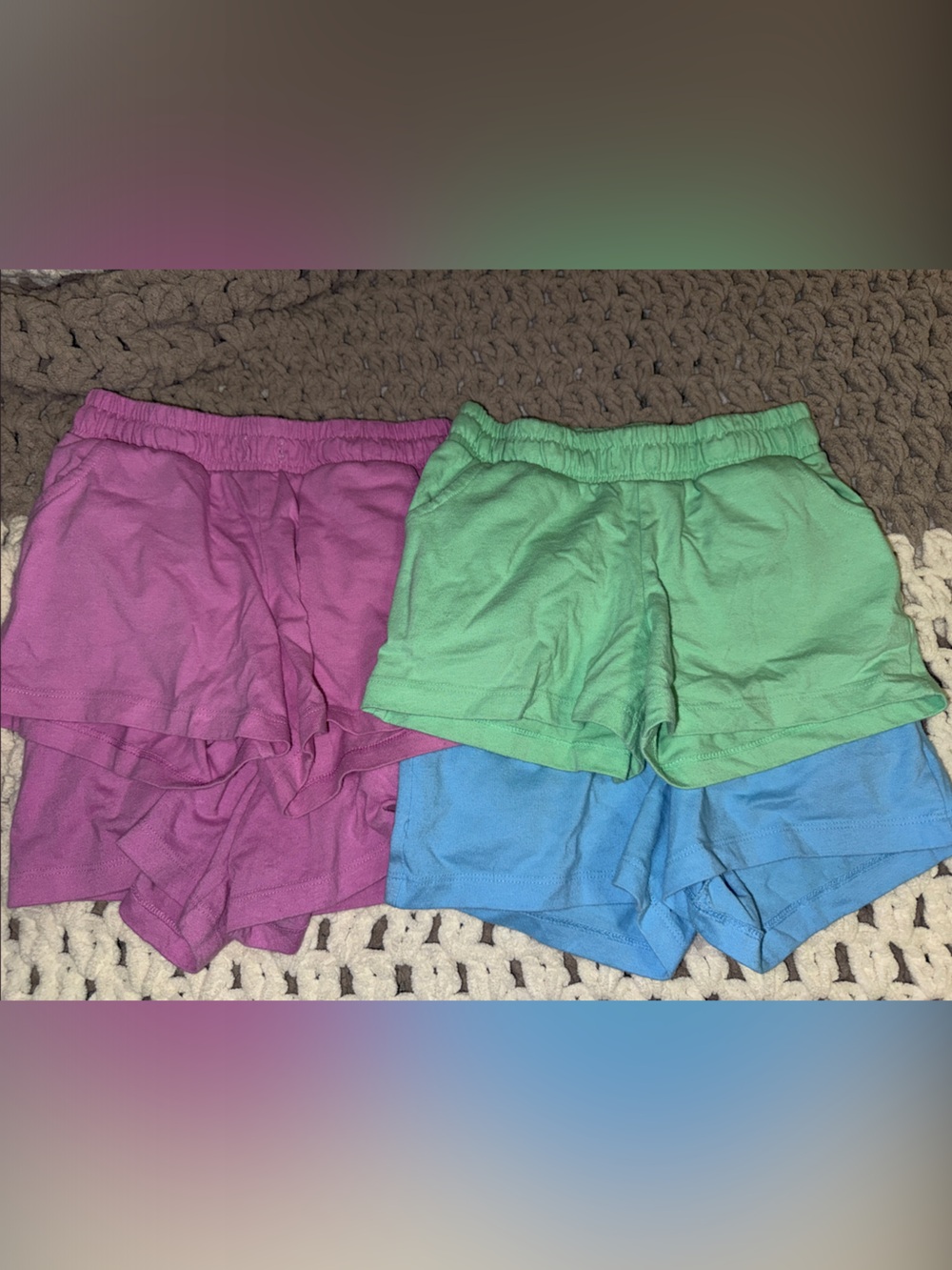 Cat & Jack Girls' play Shorts — Pink, Green & Blue